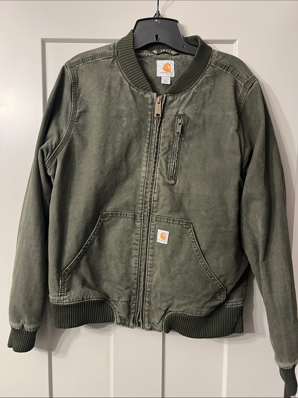 Carhartt Women’s Olive Green Jean-Style Bomber Jacket